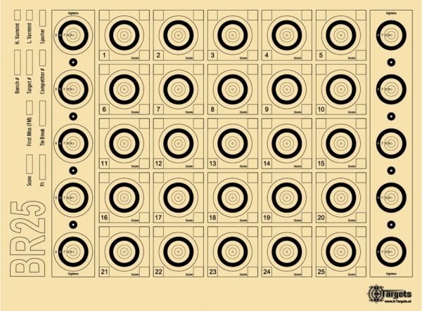 Benchrest-Scheibe BR 25
